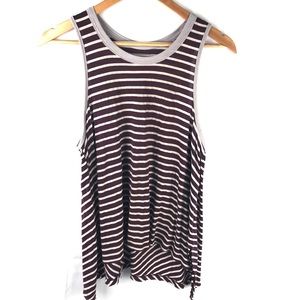 FREE PEOPLE purple stripe tank M